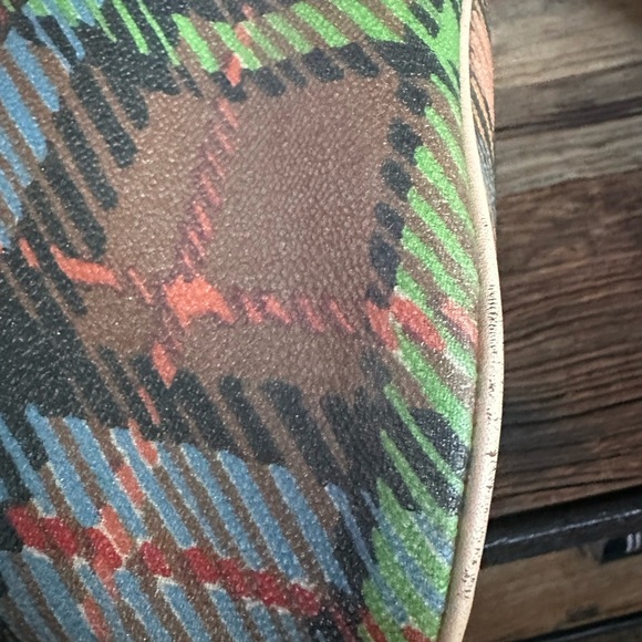 1990’s Dooney & Bourke Rainbow Plaid Bucket Bag - RARE Vintage!! - Picture 9 of 11